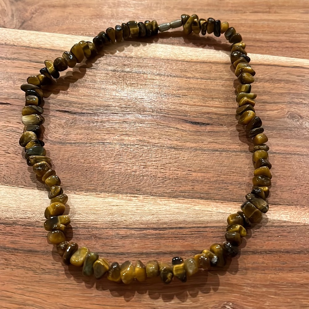 Vintage Brown Caramel Stone Necklace